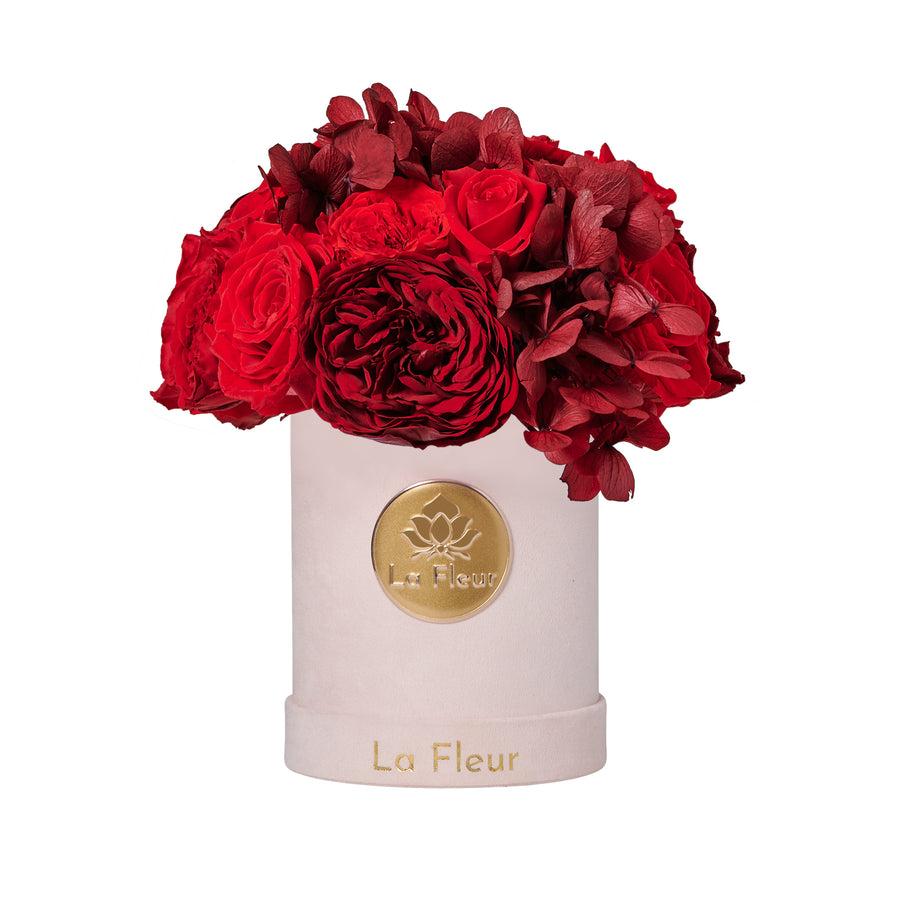 Jardin Super Petite Dome - Red by La Fleur Lifetime Flowers