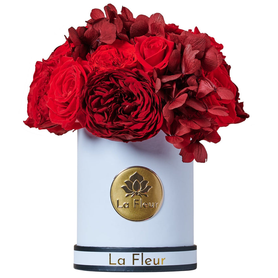 Jardin Super Petite Dome - Red by La Fleur Lifetime Flowers