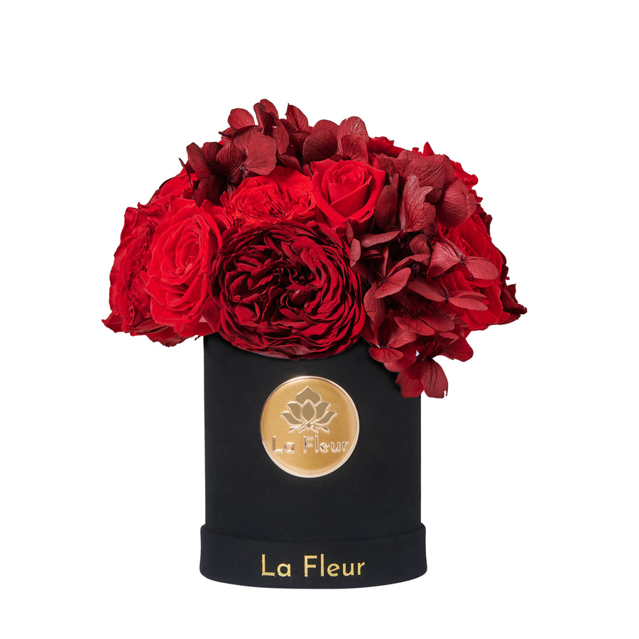 Jardin Super Petite Dome - Red by La Fleur Lifetime Flowers