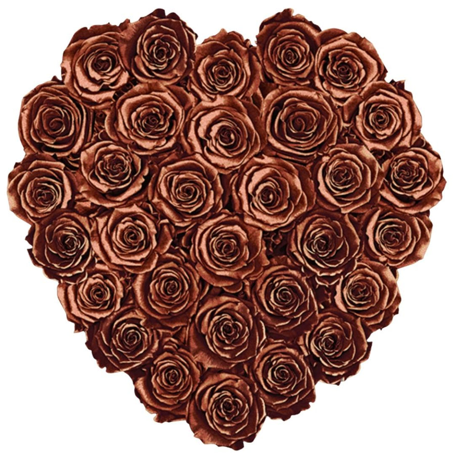 Grande Heart - Brown Velvet by La Fleur Lifetime Flowers