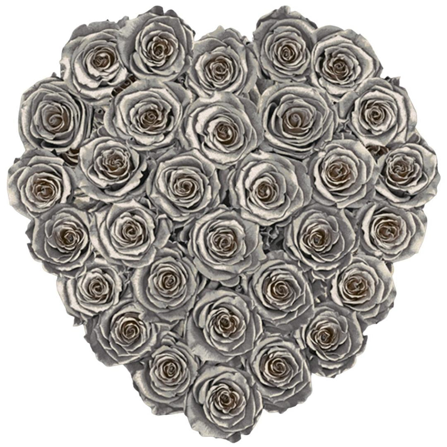 Grande Heart - Gray Velvet by La Fleur Lifetime Flowers