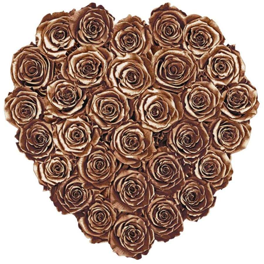 Grande Heart - Brown Velvet by La Fleur Lifetime Flowers