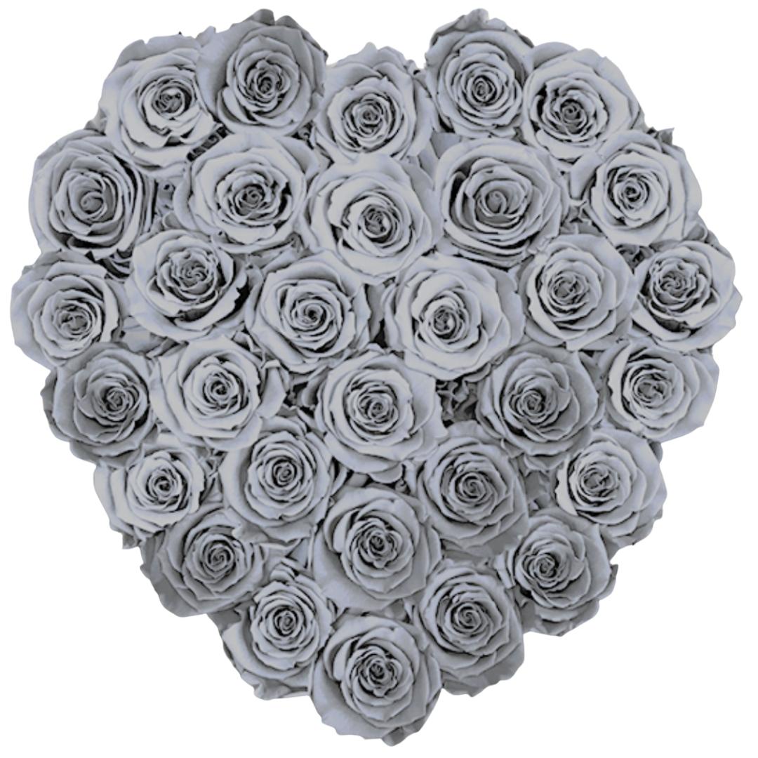 Grande Heart - Gray Velvet by La Fleur Lifetime Flowers