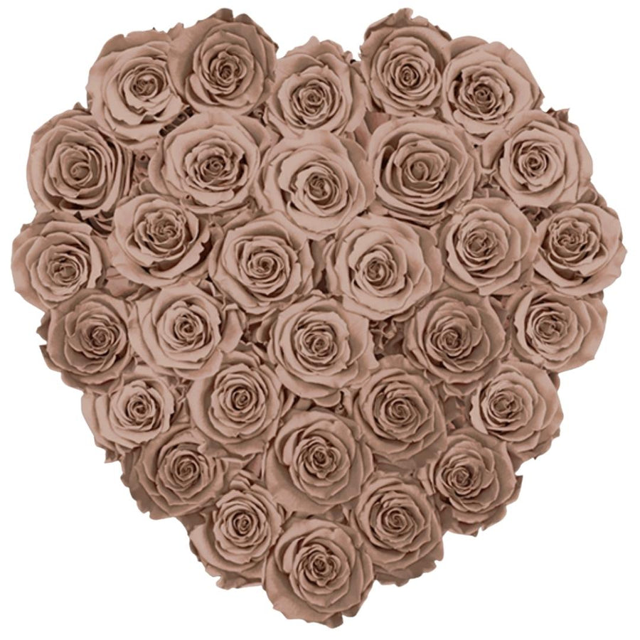 Grande Heart - Brown Velvet by La Fleur Lifetime Flowers