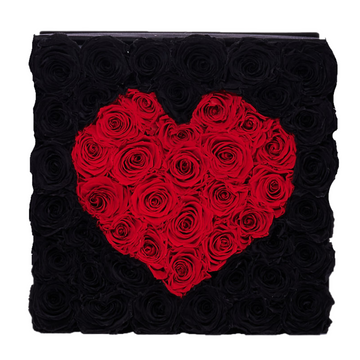 Grande Square Heart by La Fleur Lifetime Flowers